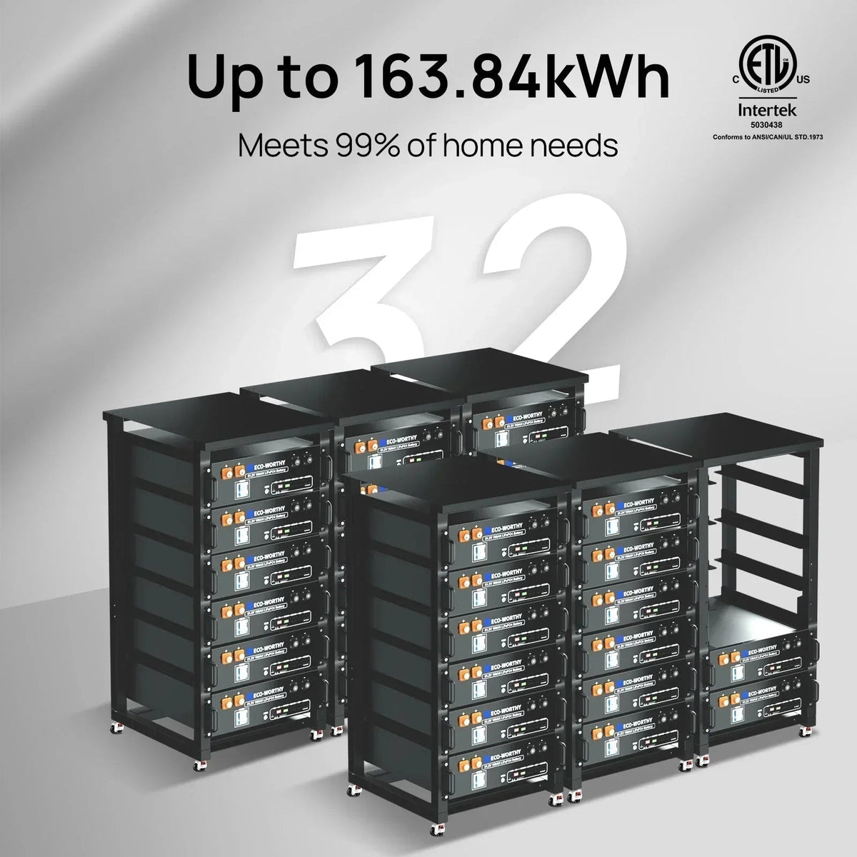 ECO-WORTHY 10000W Off-Grid Solar Power System L02M410-SRNK10KUSL4800-12