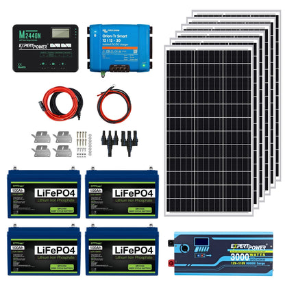 ExpertPower Direct 600W 12V 5kWh Off-Grid Solar Kit