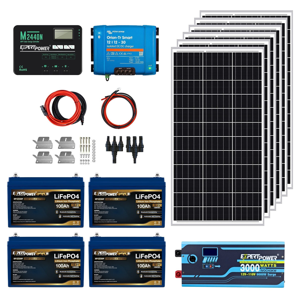 ExpertPower 5kWh 600W Off-Grid Solar Kit