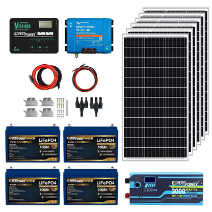 ExpertPower Direct 600W 12V 5kWh Off-Grid Solar Kit