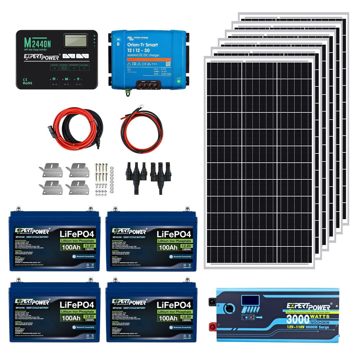 ExpertPower 5kWh 600W Off-Grid Solar Kit