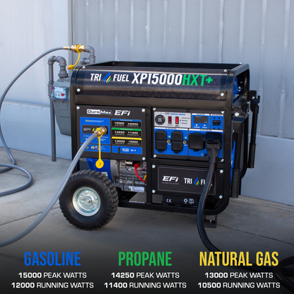 DuroMax XP15000HXT+ 15000W Tri-Fuel Portable Generator