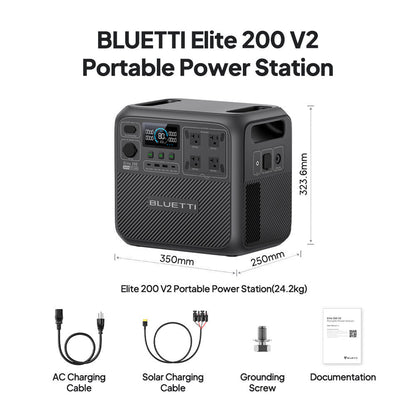 BLUETTI Elite 200 V2 2600W Portable Power Station Generator